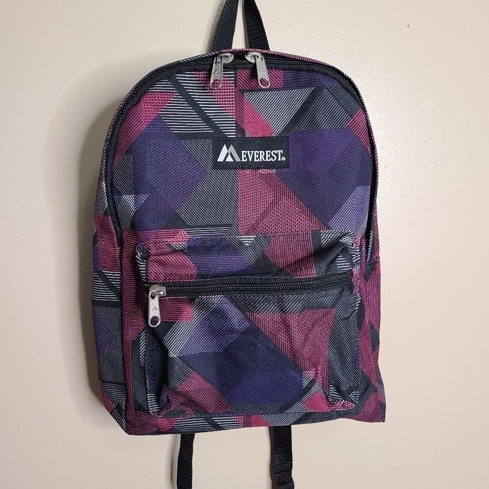 Everest Geometric Pink Purple Backpack